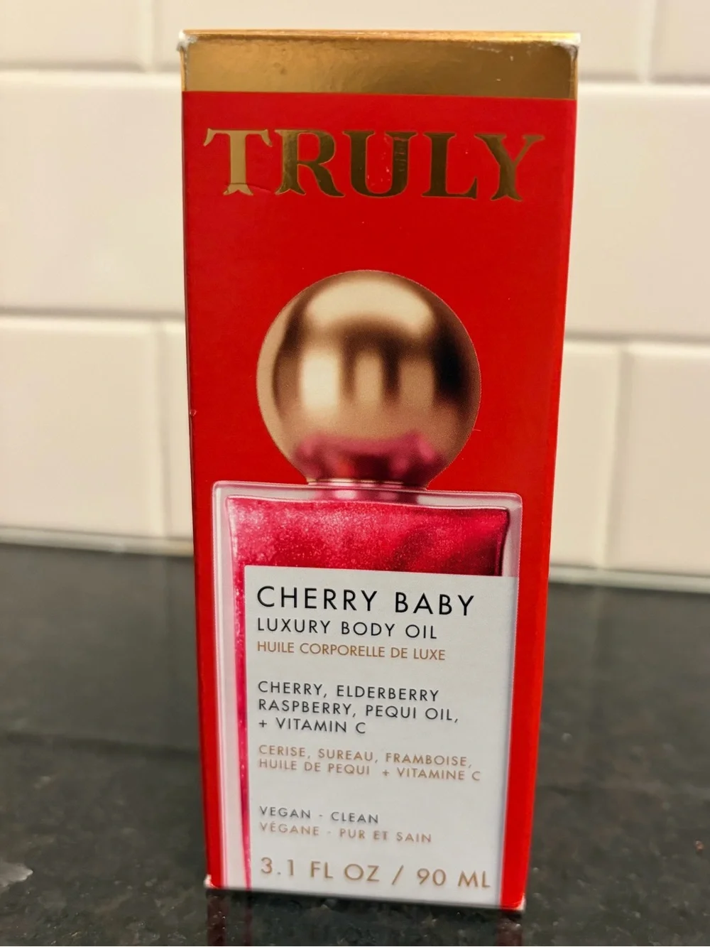 Truly - Cherry Baby Luxury Body Oil - New in Box  (3.1 fl oz / 90mL) - NEW